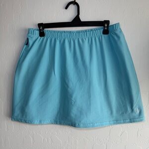 VTG Nike Court Blue Mini Tennis Skort Size L 12-14 Dri-Fit Athletic Skirt Y2K